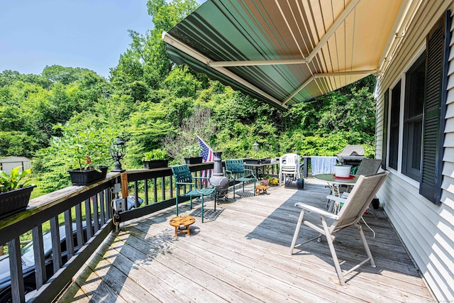 34 Cedar Rock Rd, Woodbridge, CT 06525 - wooden terrace featuring outdoor dining area