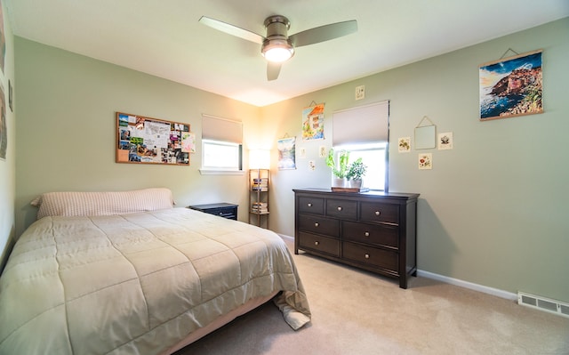 227 Thistle Ln, Southington, CT 06489 - bedroom with light colored carpet and a ceiling fan