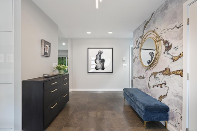 99 High Ridge Rd, Pound Ridge, NY 10576 - corridor with recessed lighting and baseboards
