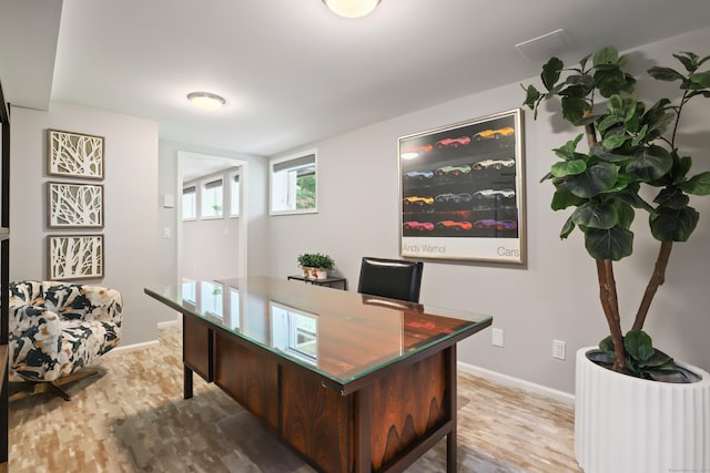 99 High Ridge Rd, Pound Ridge, NY 10576 - home office featuring baseboards and wood finished floors