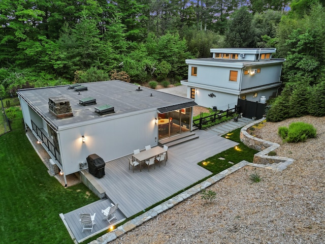 99 High Ridge Rd, Pound Ridge, NY 10576 - view from above of property with a forest