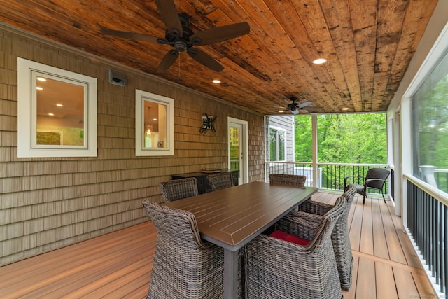 732 Hulls Hill Rd, Southbury, CT 06488 - wooden deck with ceiling fan