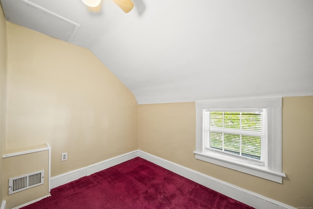 245 Riverside Ave, Torrington, CT 06790 - bonus room with lofted ceiling, carpet flooring, baseboards, and ceiling fan
