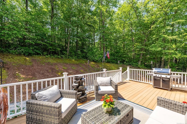 1382 Cedar Swamp Rd, Coventry, CT 06238 - deck with a grill and an outdoor living space