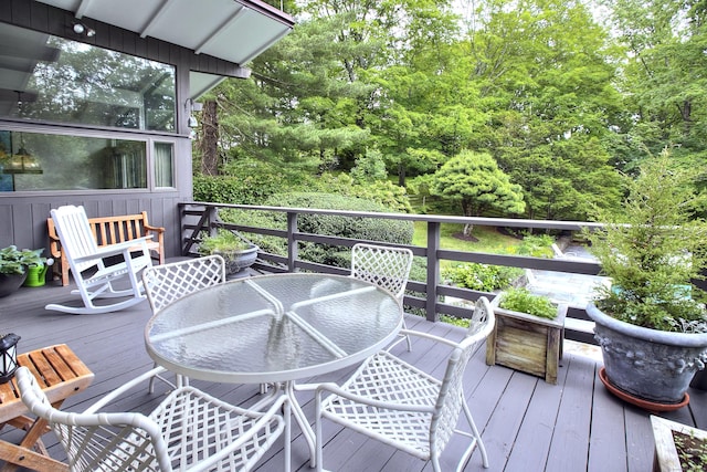 62 Wells Hill Rd, Weston, CT 06883 - deck featuring outdoor dining space