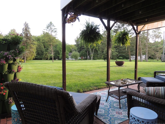 175 Cross Hill Rd, Monroe, CT 06468 - view of patio / terrace featuring view of wooded area