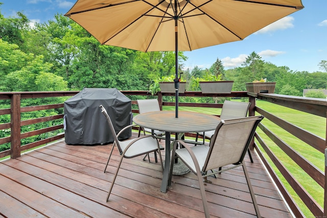175 Cross Hill Rd, Monroe, CT 06468 - wooden deck featuring outdoor dining space and grilling area