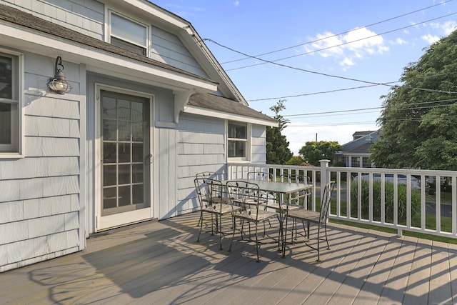 290 Neck Rd, Madison, CT 06443 - wooden deck featuring outdoor dining area