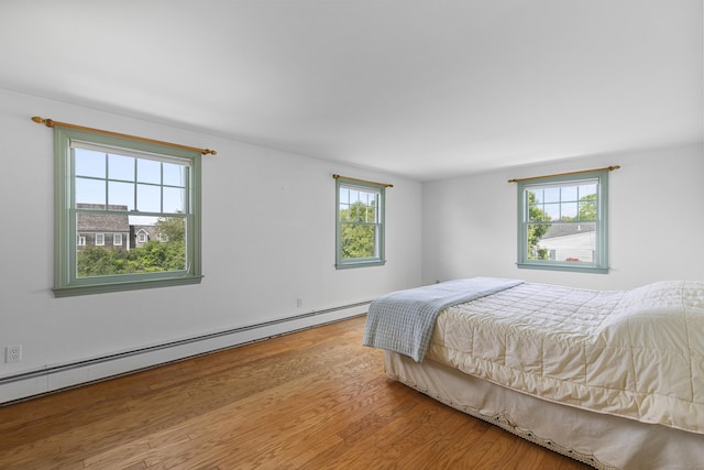 290 Neck Rd, Madison, CT 06443 - bedroom featuring wood finished floors and a baseboard heating unit