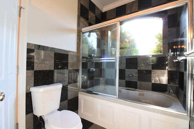11 Pheasant Ridge Rd, Newtown, CT 06470 - full bath featuring tile walls and enclosed tub / shower combo