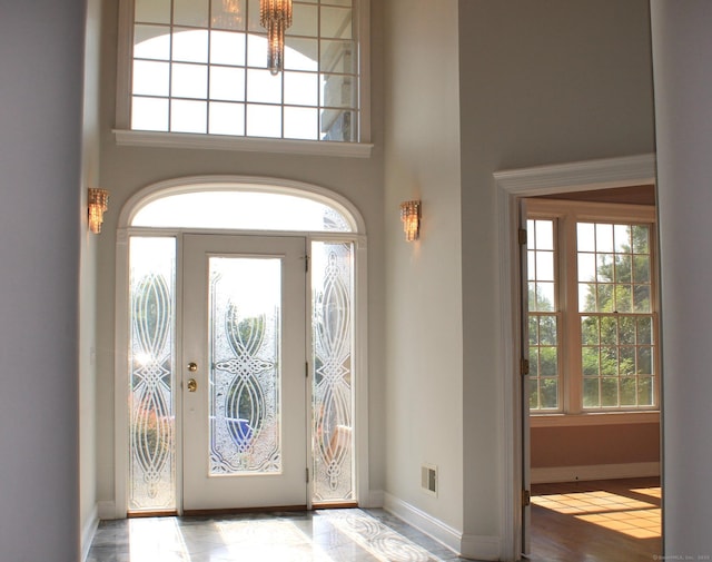 11 Pheasant Ridge Rd, Newtown, CT 06470 - foyer entrance featuring a high ceiling and a chandelier