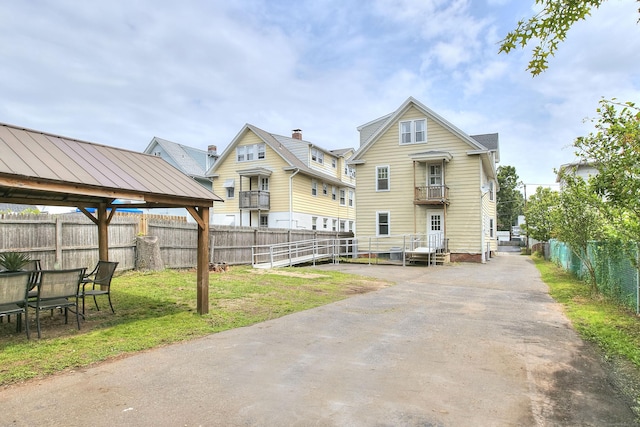 100 Union Ave, West Haven, CT 06516 - rear view of house with a gazebo