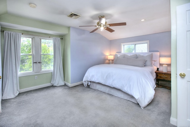 100 Union Ave, West Haven, CT 06516 - bedroom featuring baseboards, lofted ceiling, carpet flooring, and a ceiling fan