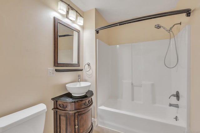 23 Ross Rd, Preston, CT 06365 - bathroom featuring toilet, bathtub / shower combination, and vanity