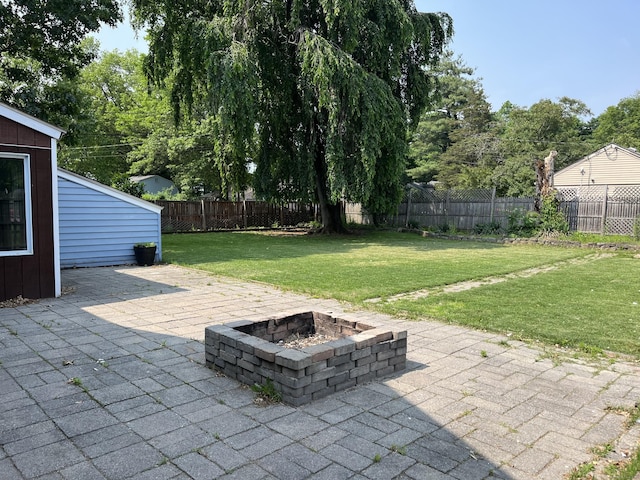1 Stoughton Rd, Southington, CT 06489 - view of patio / terrace featuring a fire pit