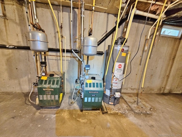270 Capen St, Hartford, CT 06112 - utility room featuring gas water heater and a heating unit