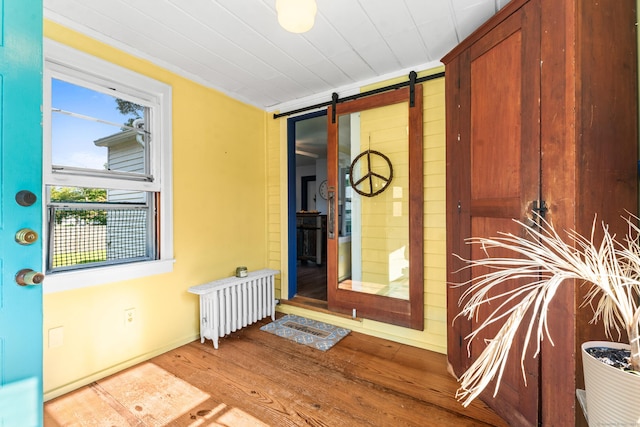 5 Maple Corners Rd, Ledyard, CT 06335 - entrance to property featuring radiator heating unit and covered porch