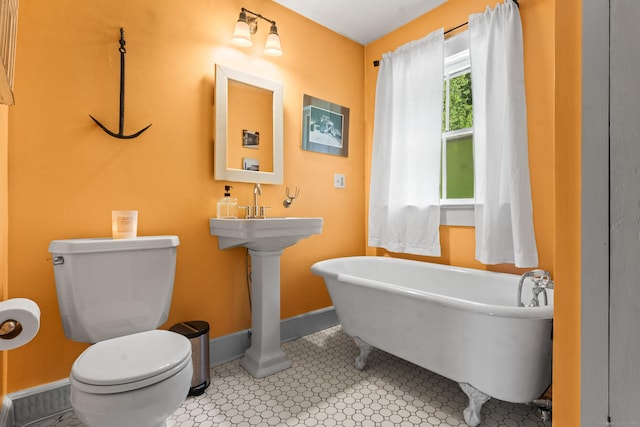 5 Maple Corners Rd, Ledyard, CT 06335 - full bath featuring baseboards, a freestanding tub, and toilet