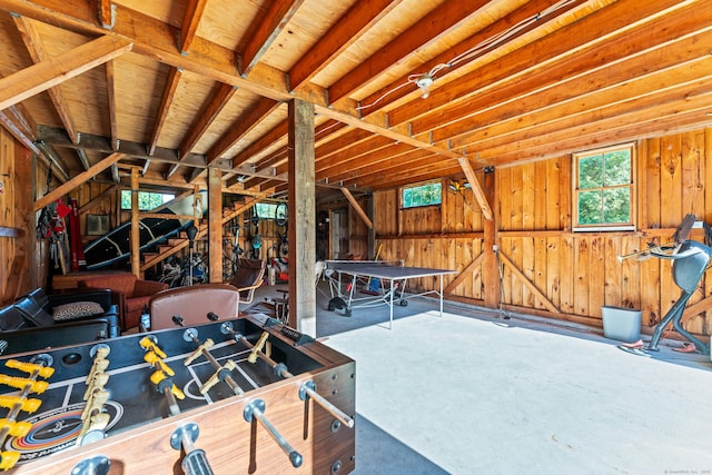 5 Maple Corners Rd, Ledyard, CT 06335 - recreation room featuring wooden walls
