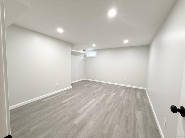 40 Cherry St, Hartford, CT 06106 - basement with recessed lighting and wood finished floors
