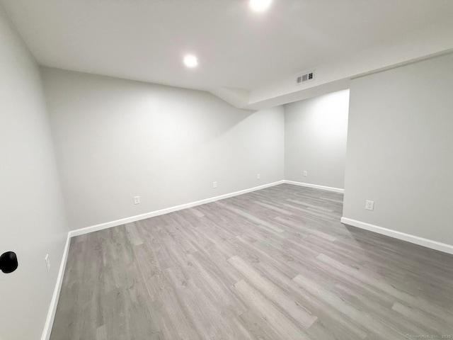 40 Cherry St, Hartford, CT 06106 - finished basement featuring wood finished floors and recessed lighting