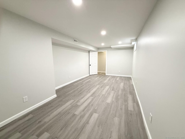 40 Cherry St, Hartford, CT 06106 - finished below grade area featuring recessed lighting and wood finished floors