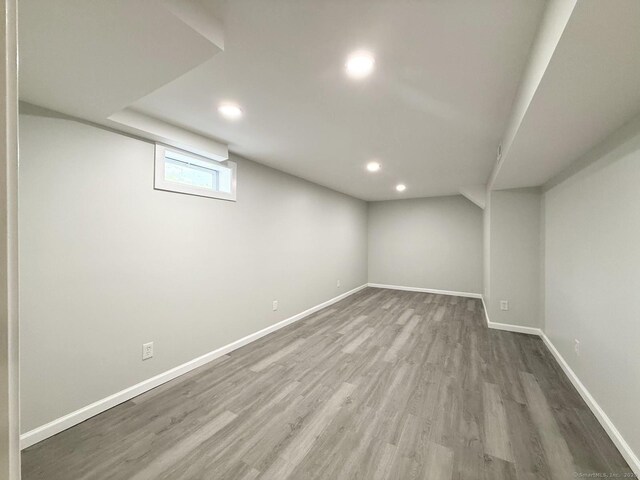 40 Cherry St, Hartford, CT 06106 - below grade area with wood finished floors and recessed lighting