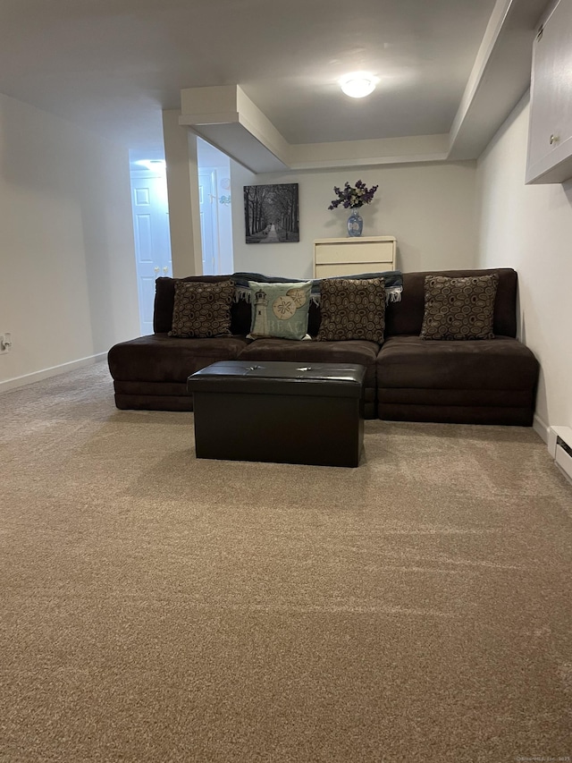 268 Hartford Tpke Apt A2, Tolland, CT 06084 - living area with carpet flooring and baseboards