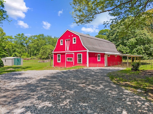 157 Mile Creek Rd, Old Lyme, CT 06371 - view of barn with a shed