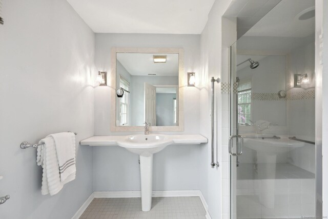 20 Cherry Ln, Madison, CT 06443 - bathroom with a shower stall and baseboards