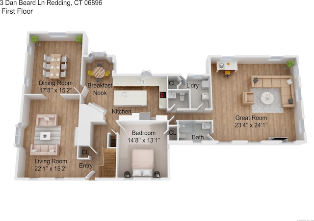 3 Dan Beard Ln, Redding, CT 06896 - home floor plan