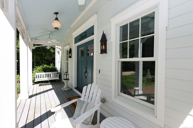 171 Cross Hwy, Redding, CT 06896 - porch featuring french doors