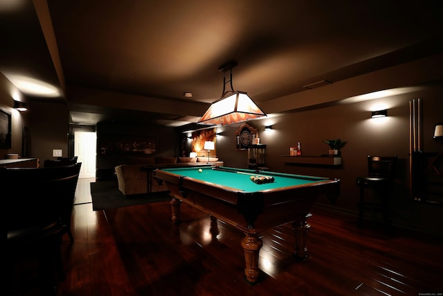 171 Cross Hwy, Redding, CT 06896 - recreation room with billiards, wood finished floors, and baseboards