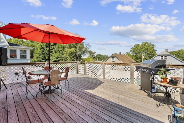 100 Boston Ter, Bridgeport, CT 06610 - wooden terrace featuring outdoor dining area and grilling area