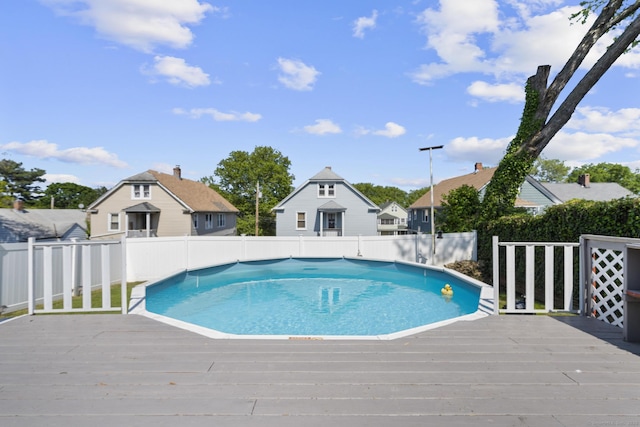 100 Boston Ter, Bridgeport, CT 06610 - view of swimming pool featuring a deck and a fenced backyard