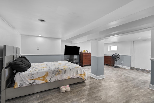 100 Boston Ter, Bridgeport, CT 06610 - bedroom with wood finished floors, baseboards, and recessed lighting