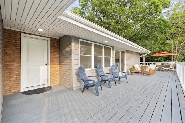 4 Wanzer Hill Rd, Sherman, CT 06784 - view of wooden terrace