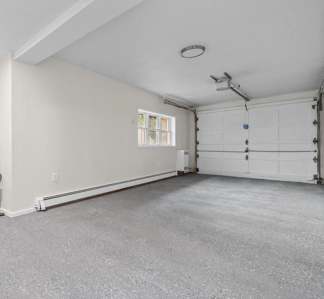 4 Wanzer Hill Rd, Sherman, CT 06784 - garage with baseboard heating and a garage door opener