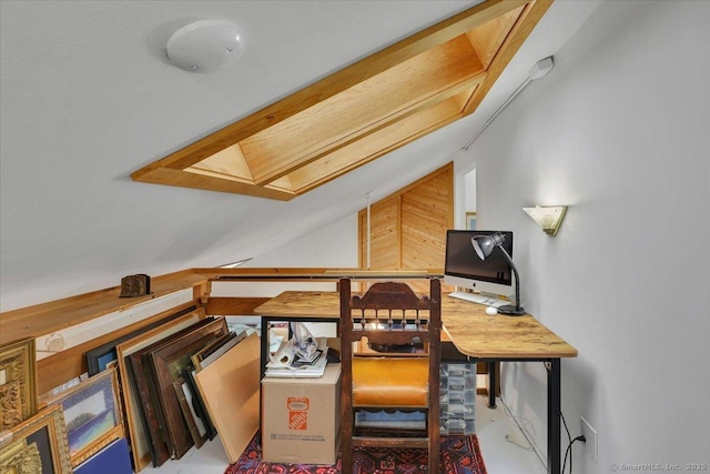 424 Trailsend Dr Unit 424, Torrington, CT 06790 - office area featuring lofted ceiling