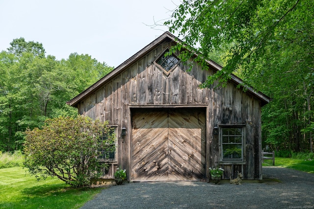 78 Garnet Rd, Roxbury, CT 06783 - view of outdoor structure featuring a forest view