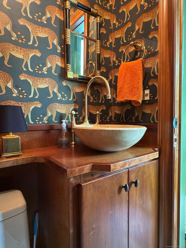 78 Garnet Rd, Roxbury, CT 06783 - half bathroom featuring vanity and toilet