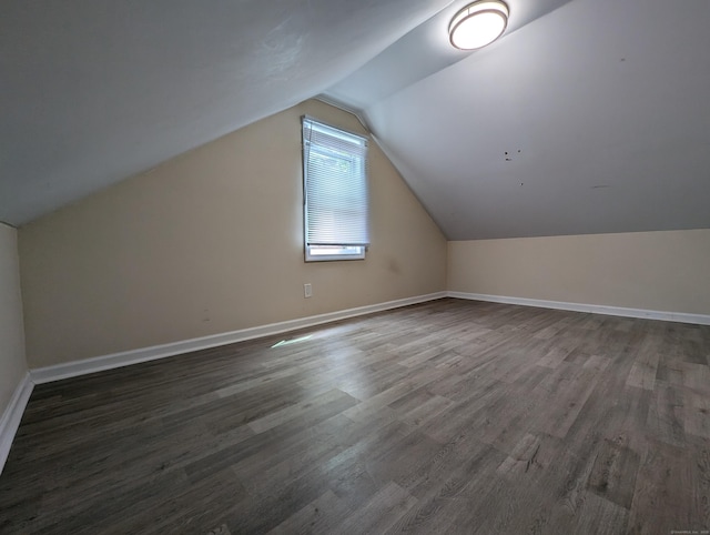 26 Westfield St, Manchester, CT 06042 - additional living space featuring wood finished floors, vaulted ceiling, and baseboards