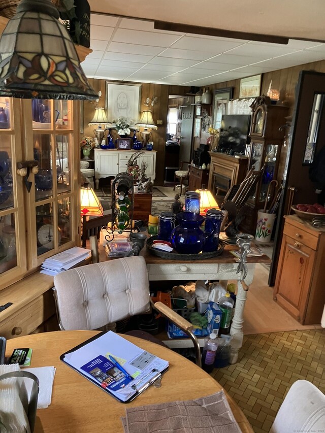 80 Sheldon Rd Lot 12, Griswold, CT 06351 - miscellaneous room with a paneled ceiling and wood walls