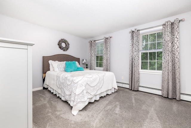 825 Copper Hill Rd, Suffield, CT 06093 - bedroom featuring a baseboard radiator and carpet flooring