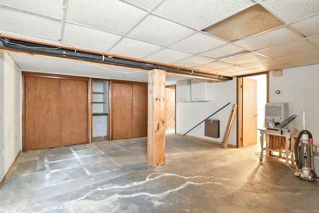 3 Birchwood Ter, Enfield, CT 06082 - finished below grade area featuring a paneled ceiling