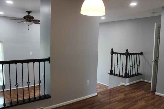 9 Watch Hill Cir Unit 9, Cromwell, CT 06416 - hallway featuring wood finished floors, recessed lighting, baseboards, and an upstairs landing