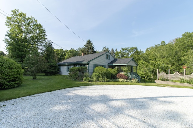 884 Black Rock Tpke, Easton, CT 06612 - view of front facade with a front lawn and driveway