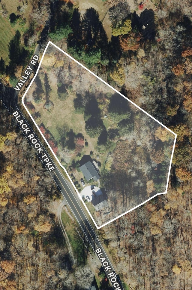 884 Black Rock Tpke, Easton, CT 06612 - map / location featuring property parcel outlined