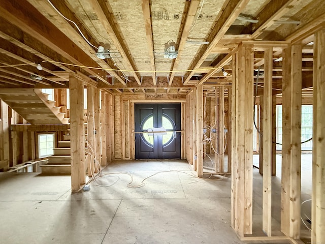 40 Bee Mountain Rd, Oxford, CT 06478 - miscellaneous room with stairs and french doors