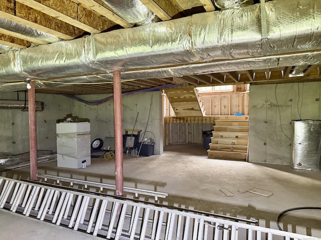 40 Bee Mountain Rd, Oxford, CT 06478 - unfinished below grade area featuring stairs